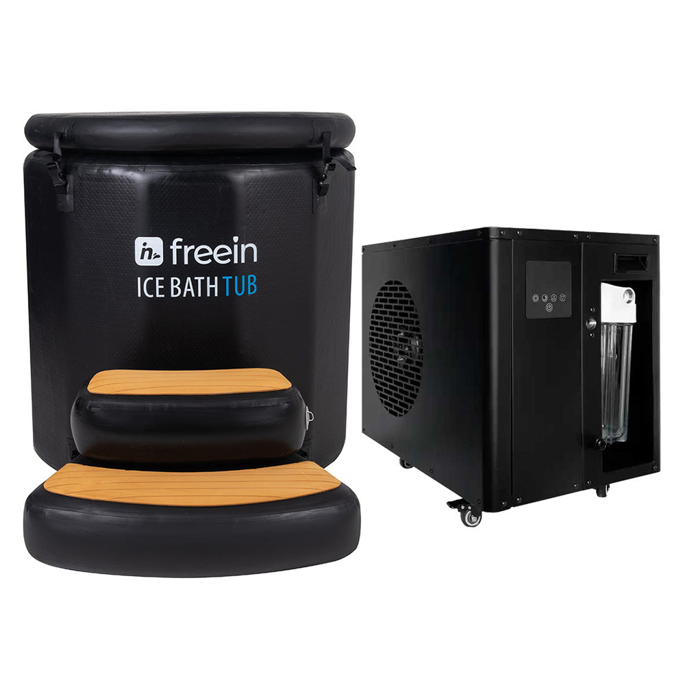 Freein Ice Bath Barrel with Step Stool