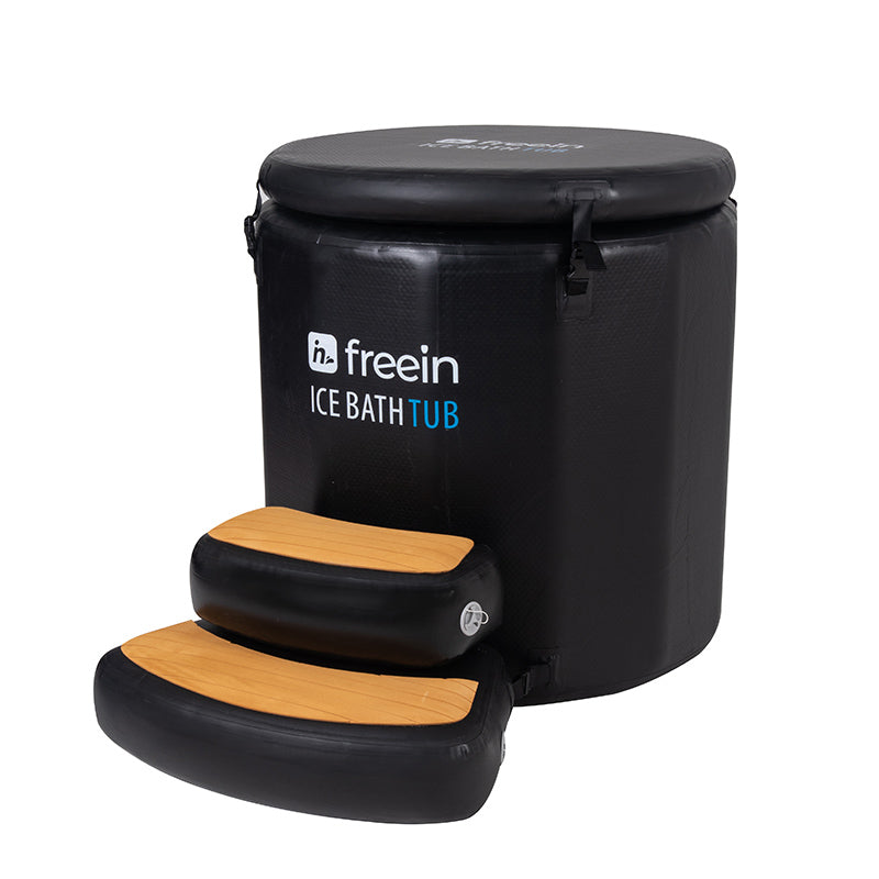 Freein Ice Bath Barrel with Step Stool